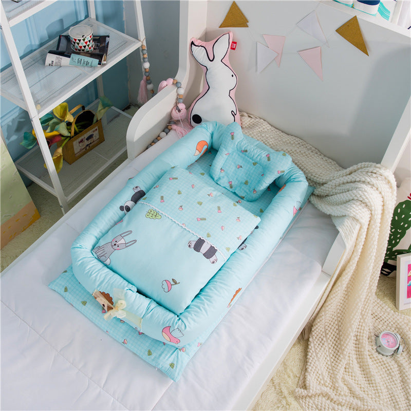 Newborn bed nest – foldable and soft travel mattress for crib or sofa