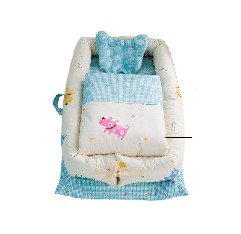 Newborn bed nest – foldable and soft travel mattress for crib or sofa