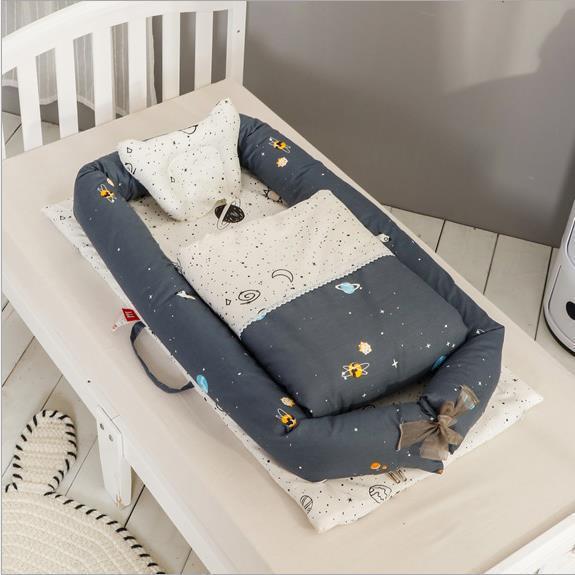 Newborn bed nest – foldable and soft travel mattress for crib or sofa