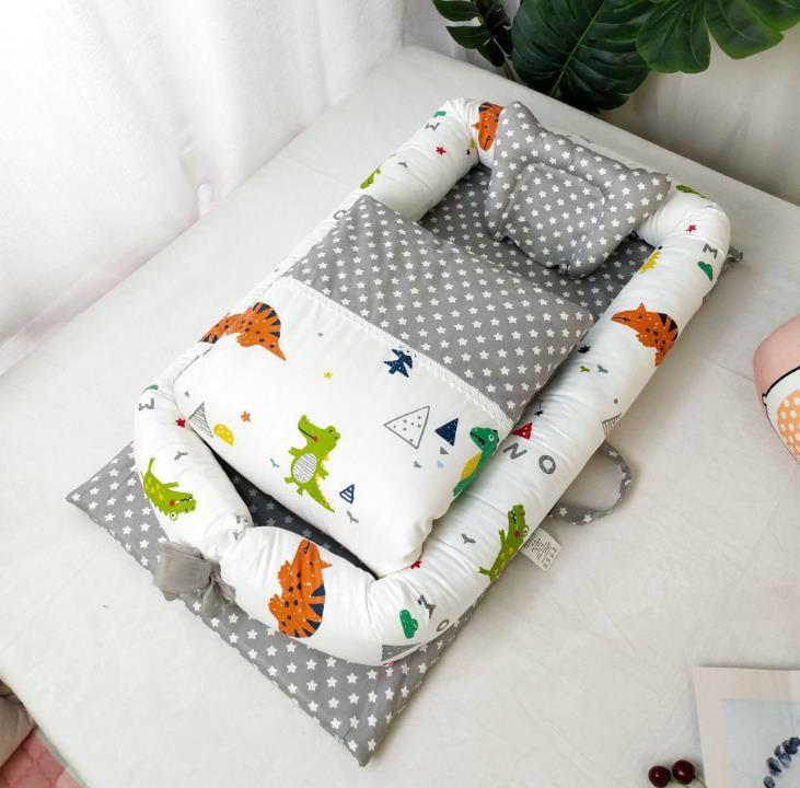 Newborn bed nest – foldable and soft travel mattress for crib or sofa