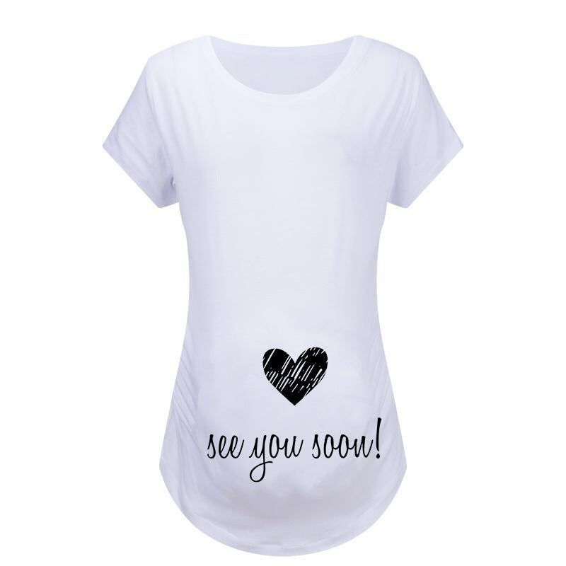 Mama mood on – funny letter slim fit pregnancy t-shirt