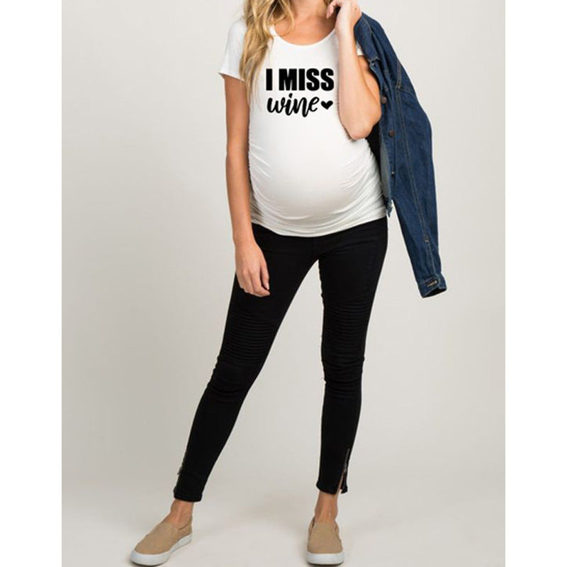 Mama mood on – funny letter slim fit pregnancy t-shirt