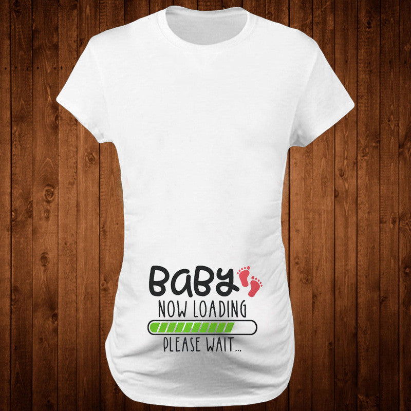 Mama mood on – funny letter slim fit pregnancy t-shirt