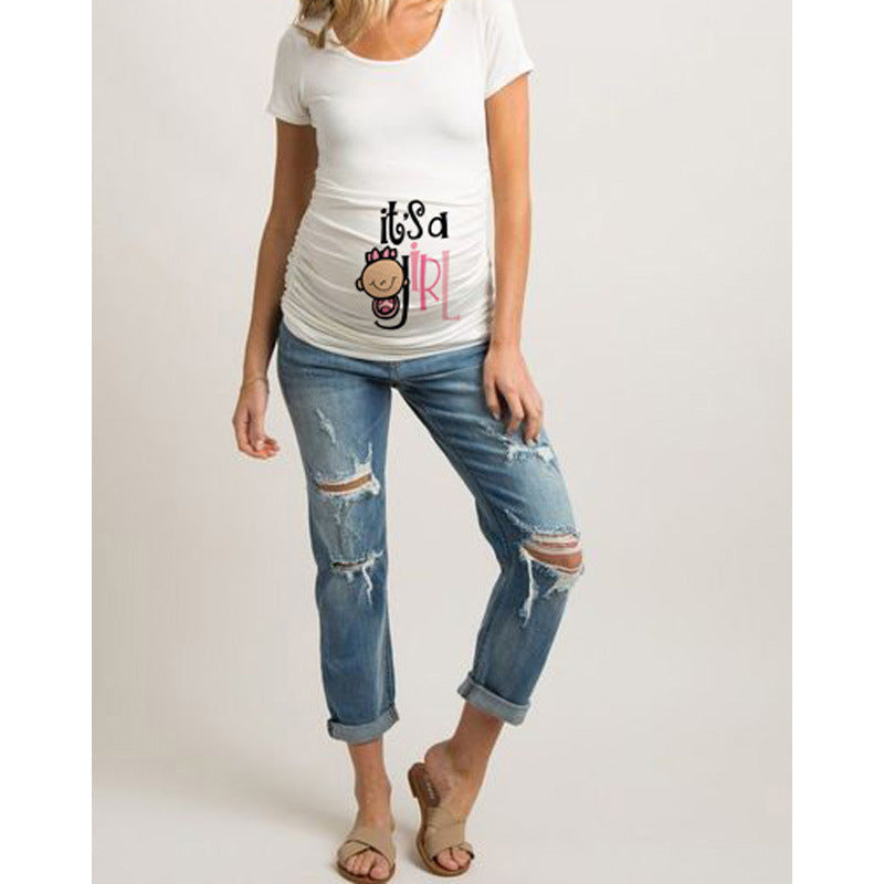 Mama mood on – funny letter slim fit pregnancy t-shirt