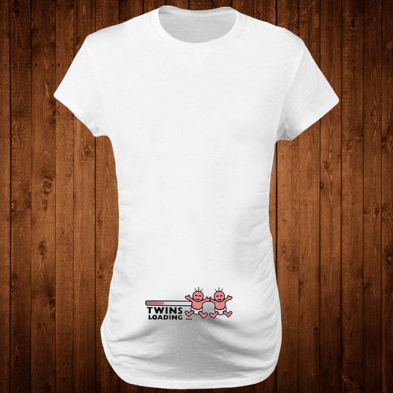 Mama mood on – funny letter slim fit pregnancy t-shirt