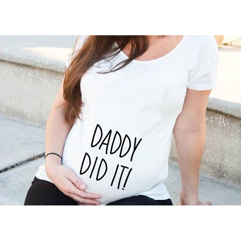 Mama mood on – funny letter slim fit pregnancy t-shirt