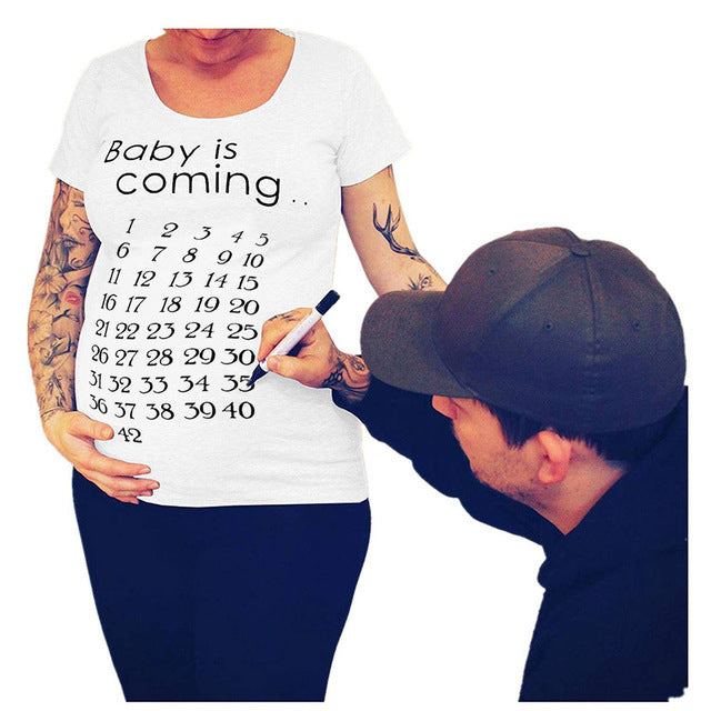 Mama mood on – funny letter slim fit pregnancy t-shirt