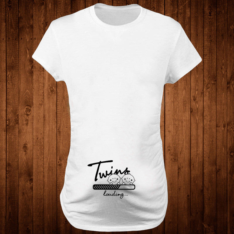 Mama mood on – funny letter slim fit pregnancy t-shirt