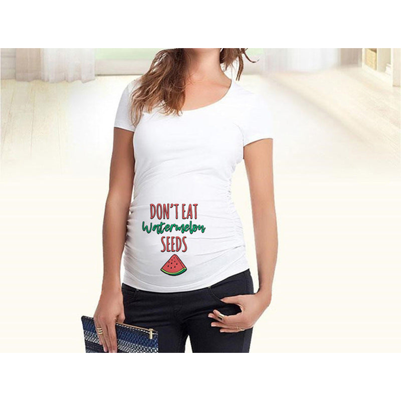 Mama mood on – funny letter slim fit pregnancy t-shirt