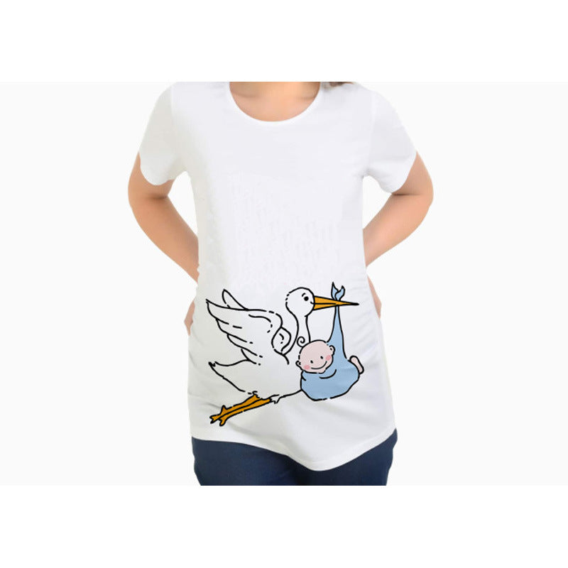 Mama mood on – funny letter slim fit pregnancy t-shirt