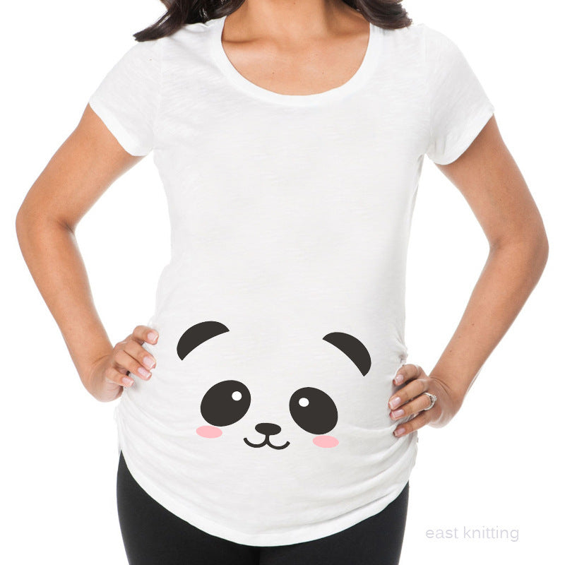 Mama mood on – funny letter slim fit pregnancy t-shirt