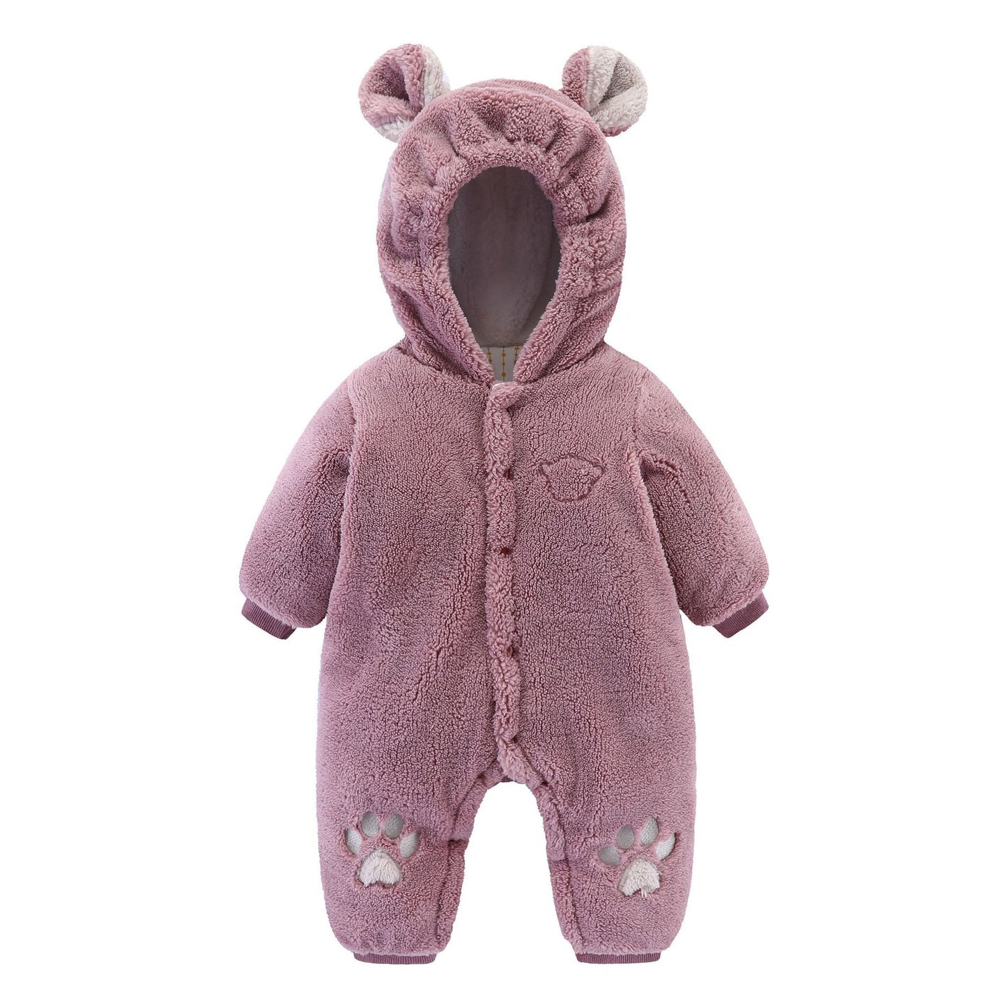 Cozy quilted baby romper – warm onesie for newborns