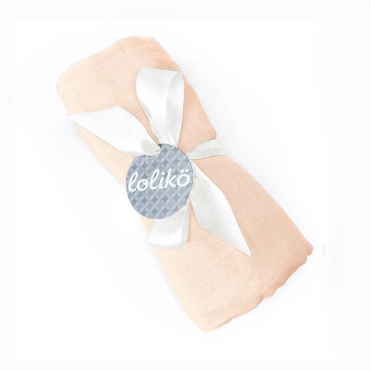 Peach Bamboo Muslin Blanket