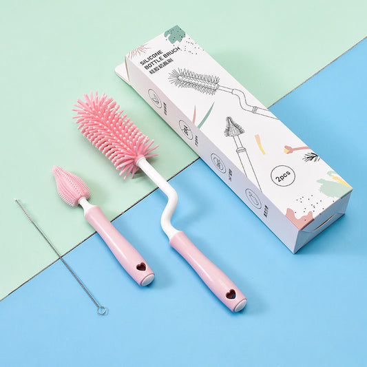 Brosse de nettoyage pour biberons anti-rayures – Sans BPA avec nettoyeur de paille