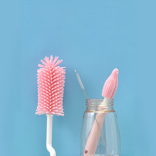 Brosse de nettoyage pour biberons anti-rayures – Sans BPA avec nettoyeur de paille