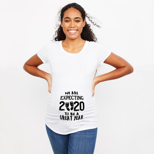 Mama mood on – funny letter slim fit pregnancy t-shirt