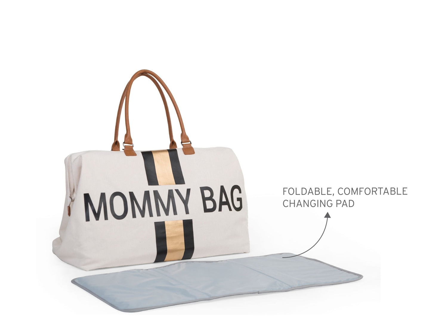 Sac à langer en toile rayée