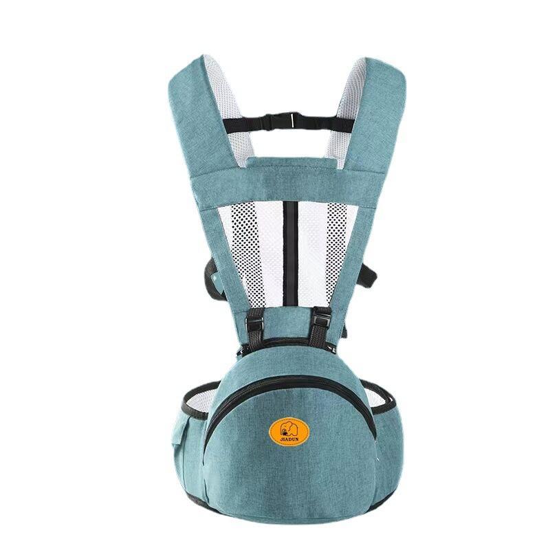 Ergonomic baby hip seat carrier – waist stool with adjustable straps, storage pocket & soft padding