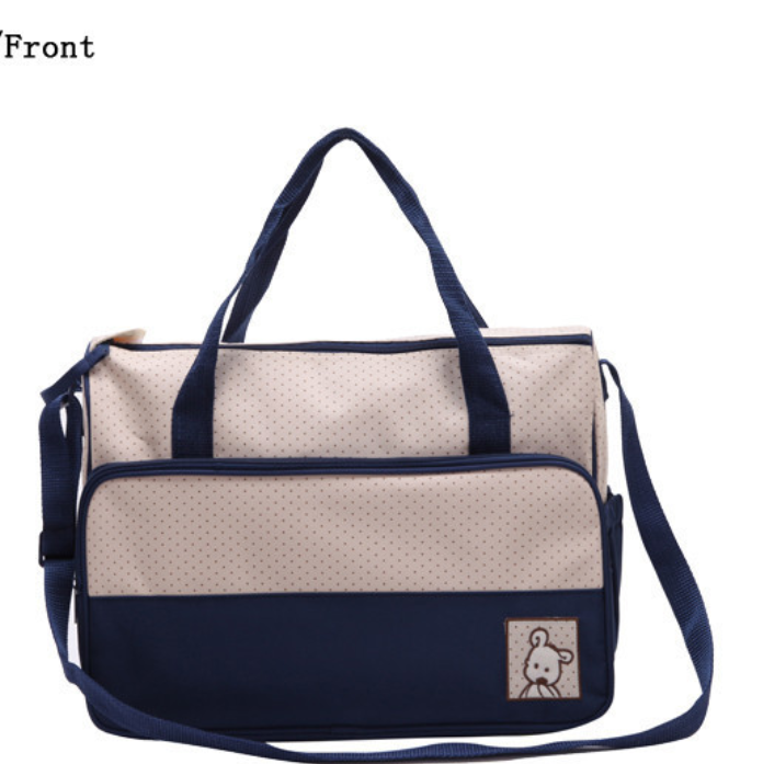 Diaper bag set for moms – includes nappy bag, bottle holder & stroller clips