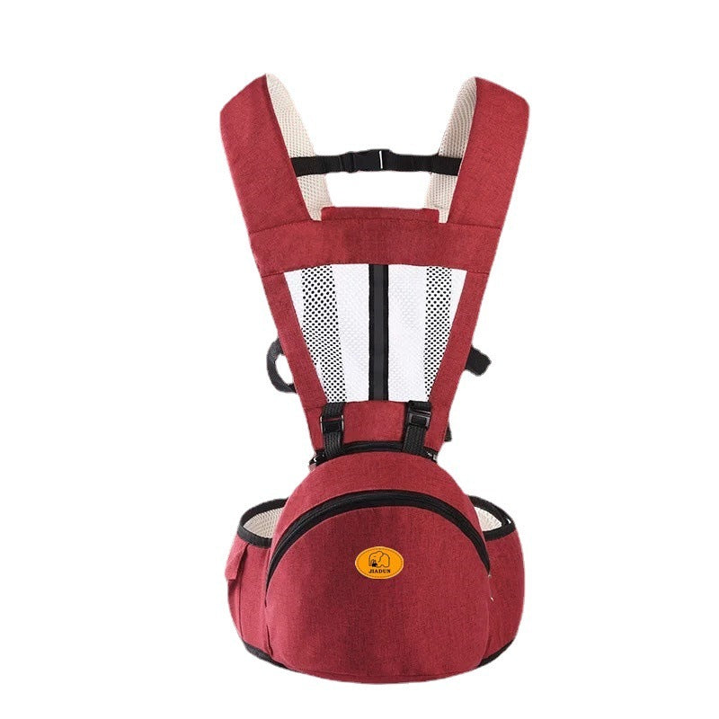 Ergonomic baby hip seat carrier – waist stool with adjustable straps, storage pocket & soft padding