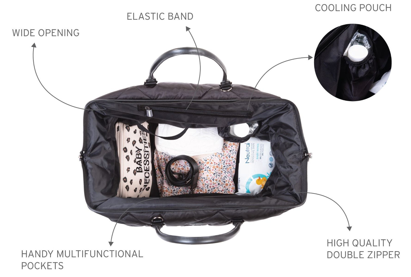 Sac à langer Cloud Comfort Puffer - Noir